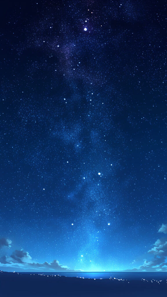 星が点在する夜空｜縦長背景