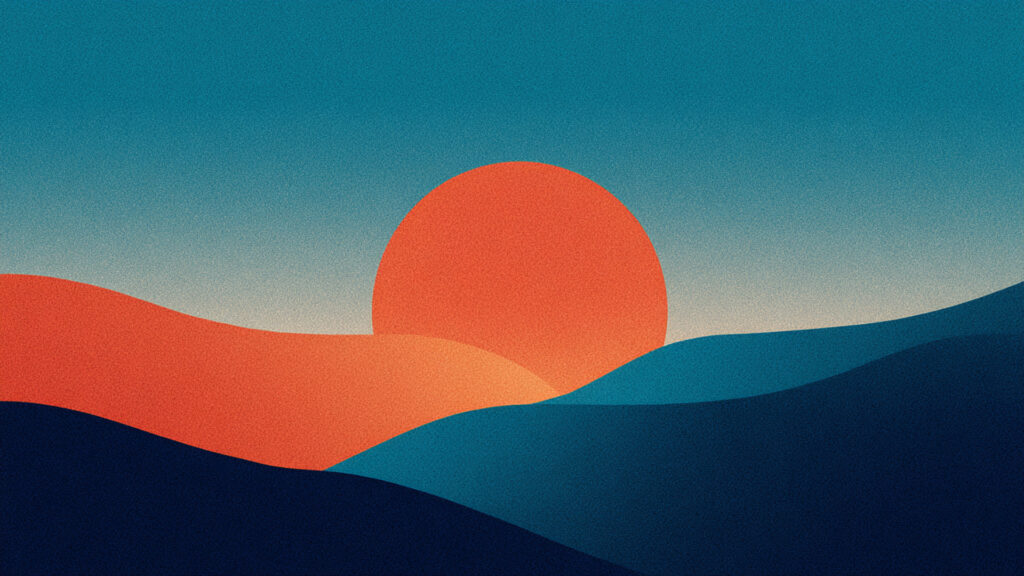 デュオトーン・ミニマル背景｜印象的な配色のフラットデザイン