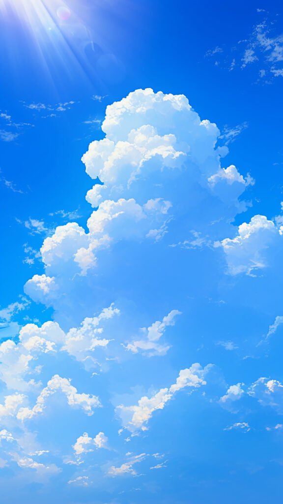 夏の入道雲｜縦長背景