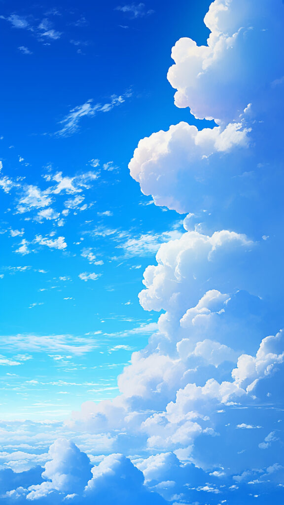夏の入道雲｜縦長背景