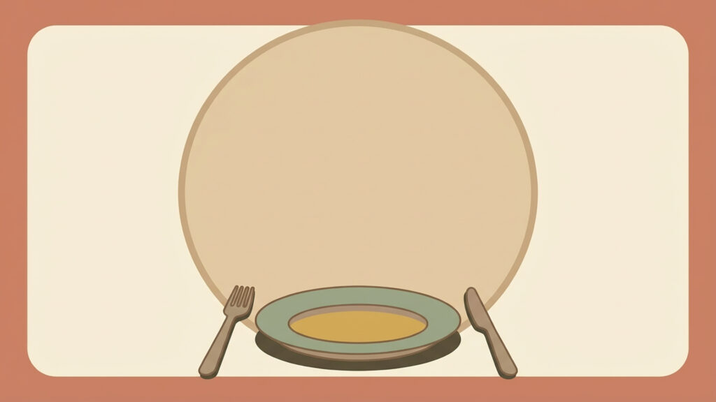 VTuber食事配信に合うシンプルテーブルのフラット背景