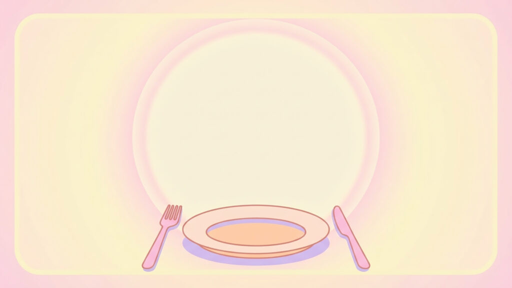 VTuber食事配信に合うシンプルテーブルのフラット背景