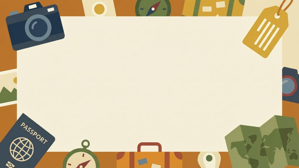 トラベルアイコンフレーム背景