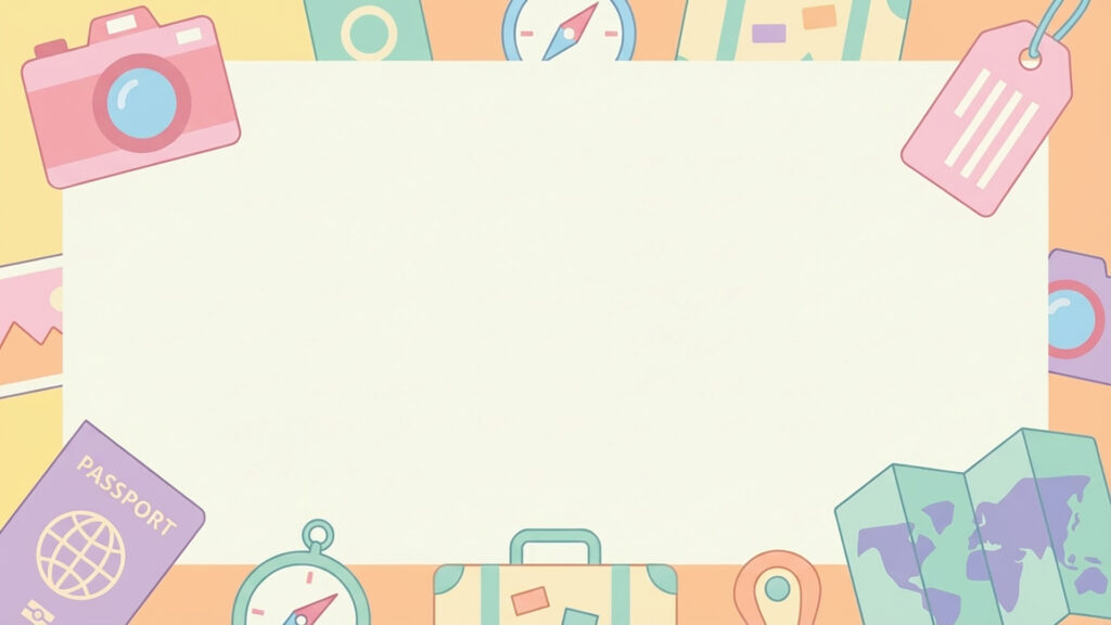 トラベルアイコンフレーム背景