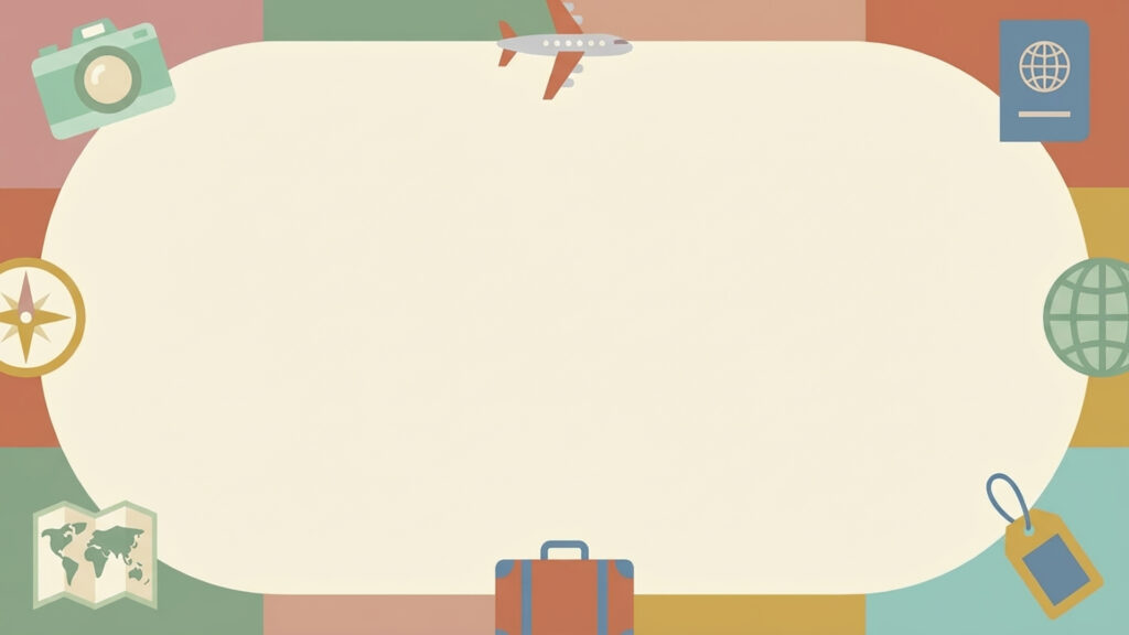 トラベル円形フレーム背景