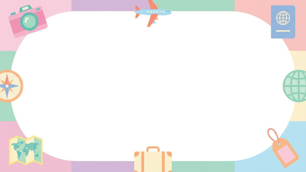 トラベル円形フレーム背景