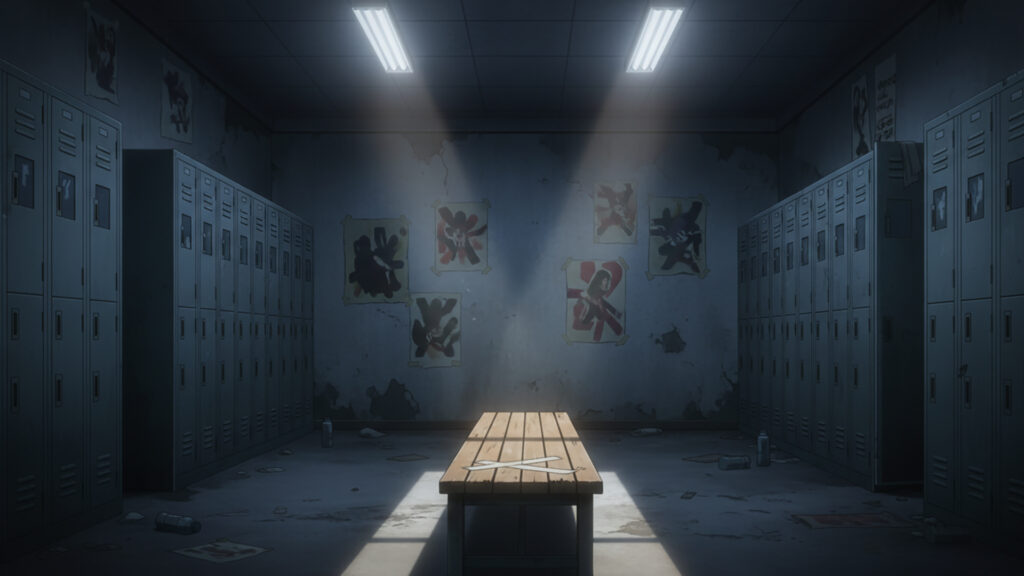 プロレス会場の控え室