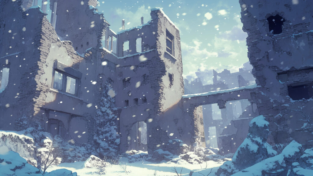 冬の廃墟