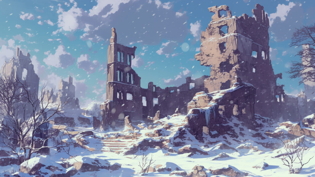 冬の廃墟
