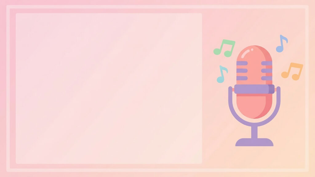 サムネ用・左余白のマイク背景