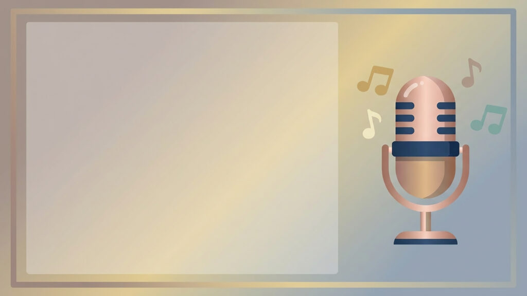 サムネ用・左余白のマイク背景