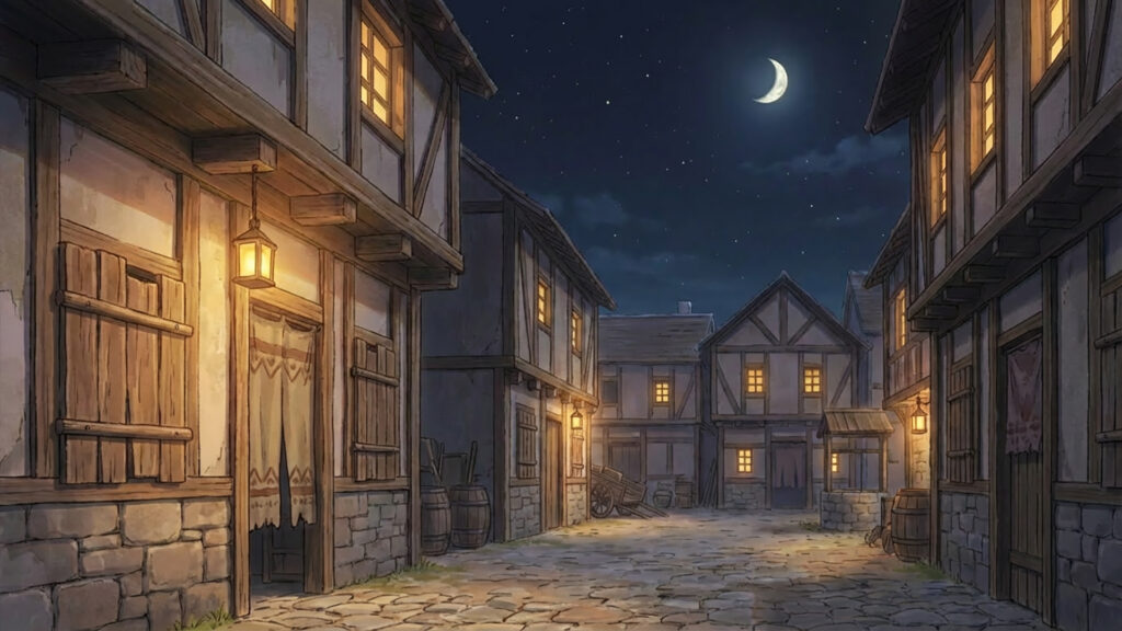 素朴な中世の街並み｜差分あり