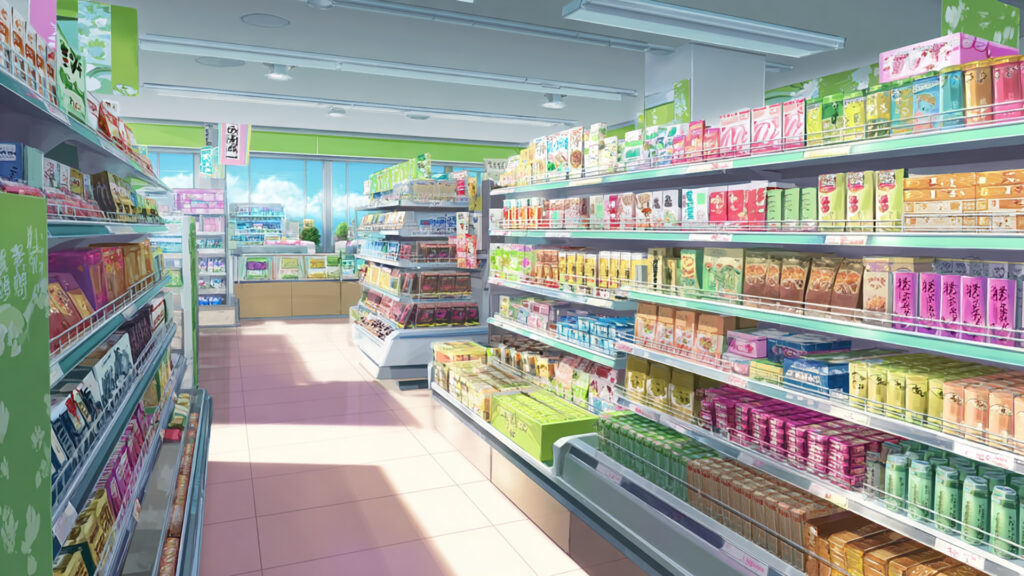 スーパーマーケットの陳列棚