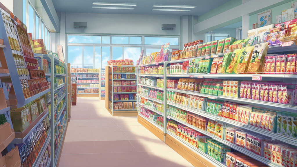 スーパーマーケットの陳列棚