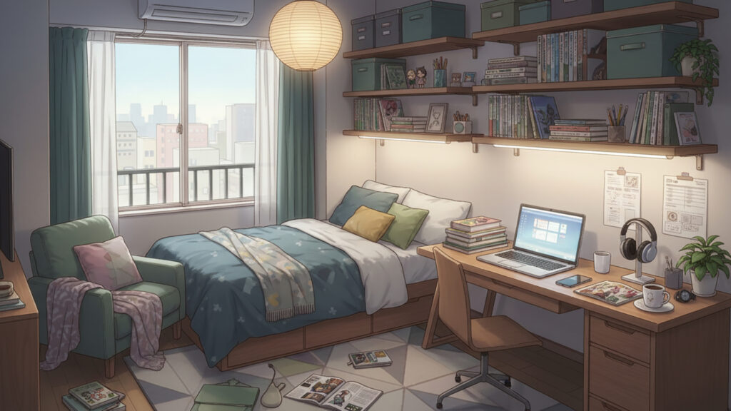 生活感のある1人暮らしの部屋