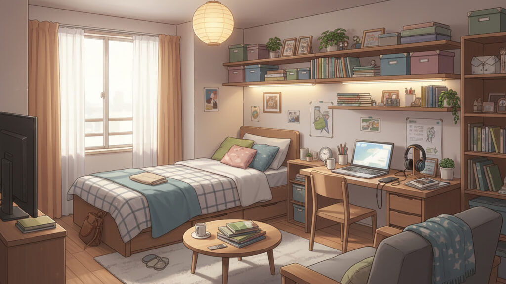 生活感のある1人暮らしの部屋