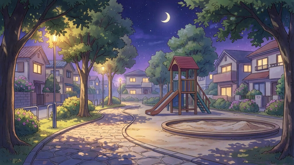 住宅に囲まれた小さな公園｜差分