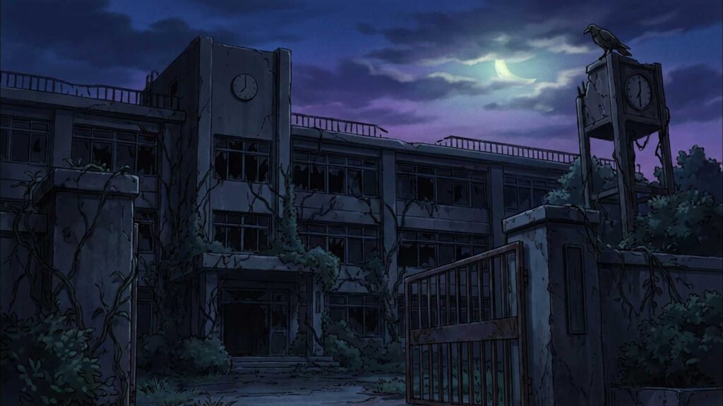 ホラー感漂う廃校舎