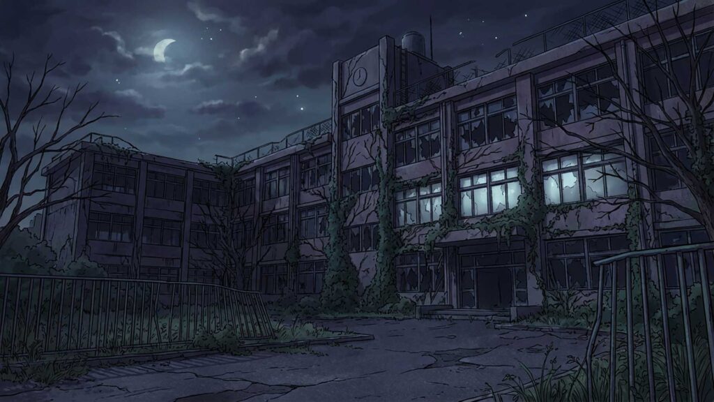 ホラー感漂う廃校舎