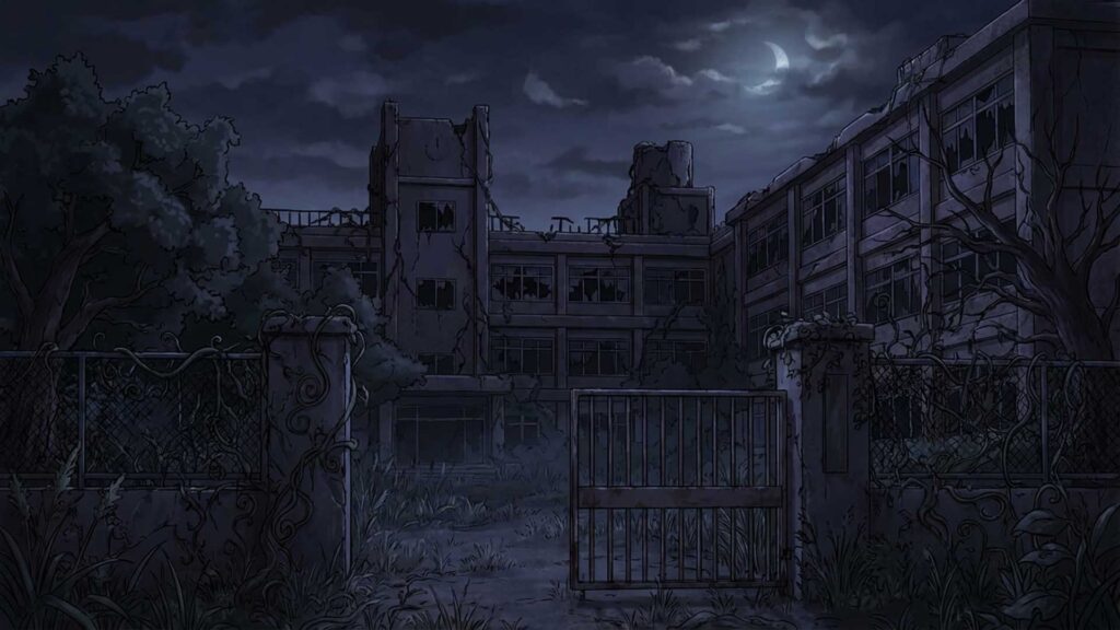 ホラー感漂う廃校舎