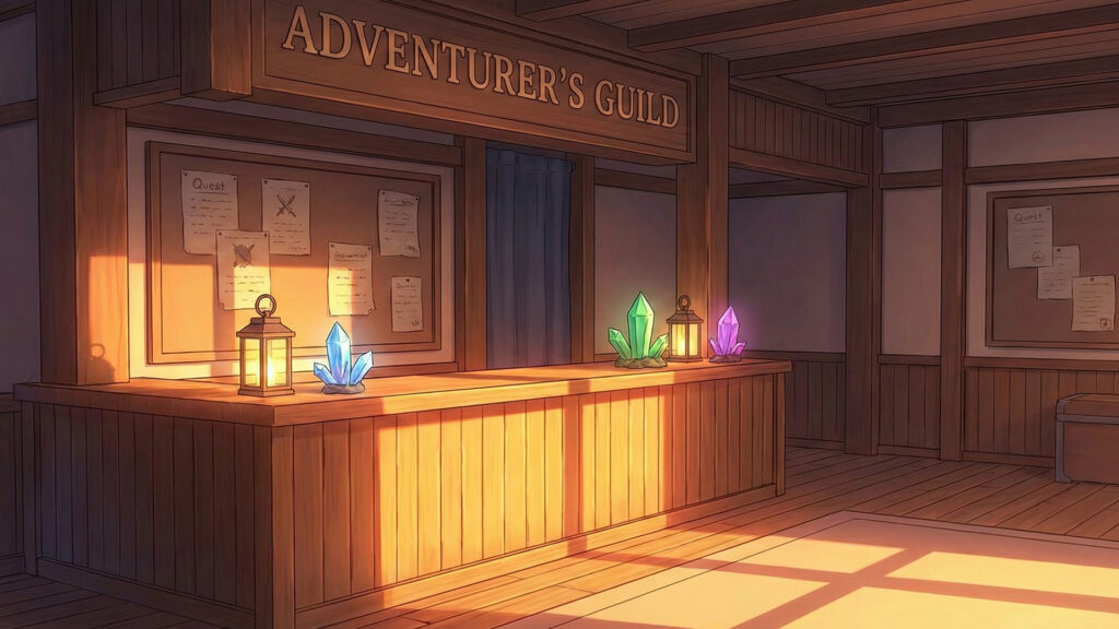 冒険者ギルドの受付