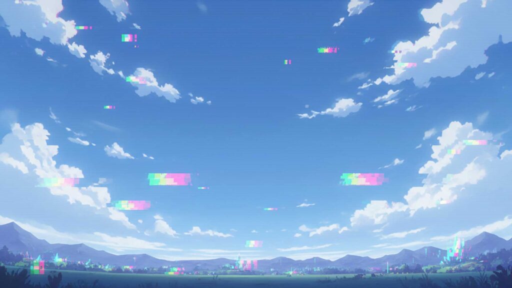 デジタルノイズの青空