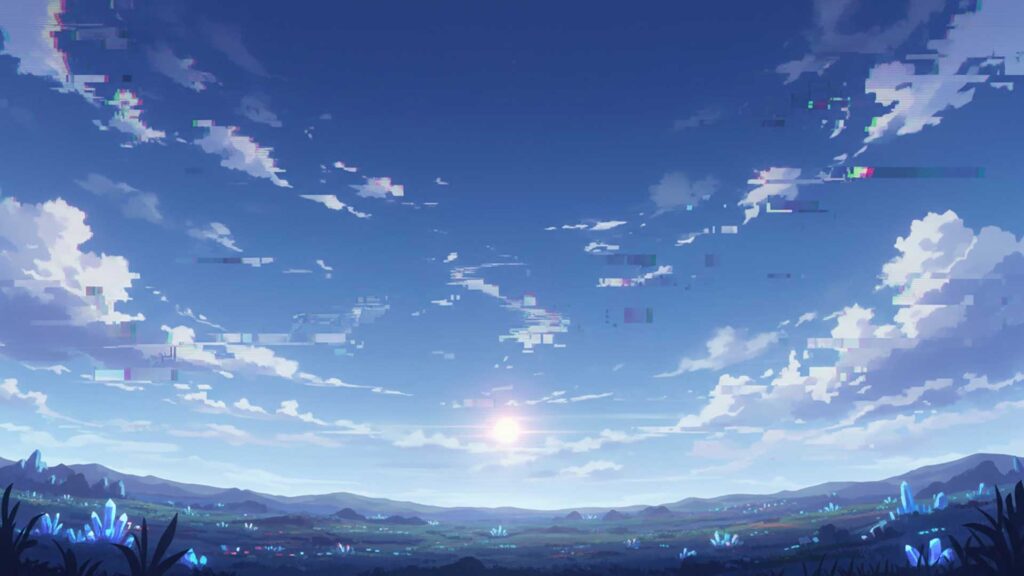 デジタルノイズの青空