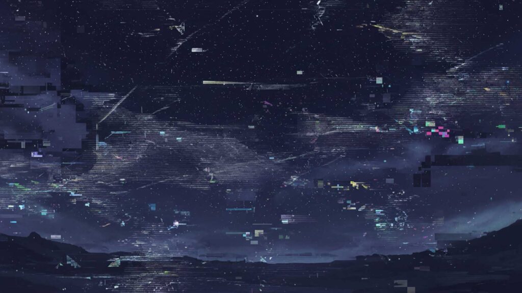 デジタルノイズの夜空