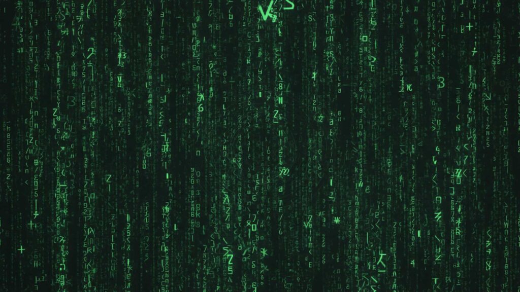 ハッキング中のコード画面