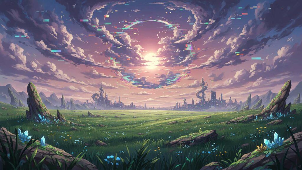 異世界の草原｜グリッチ