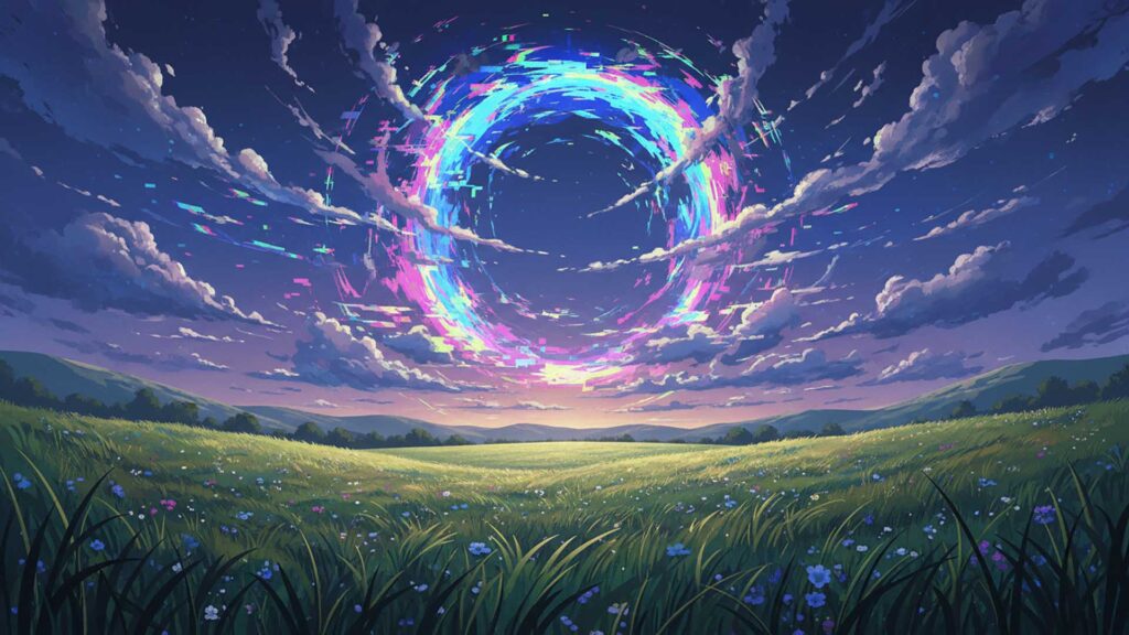 異世界の草原｜グリッチ