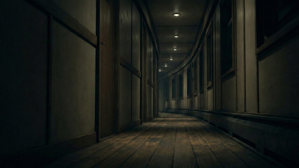 寝台列車の廊下