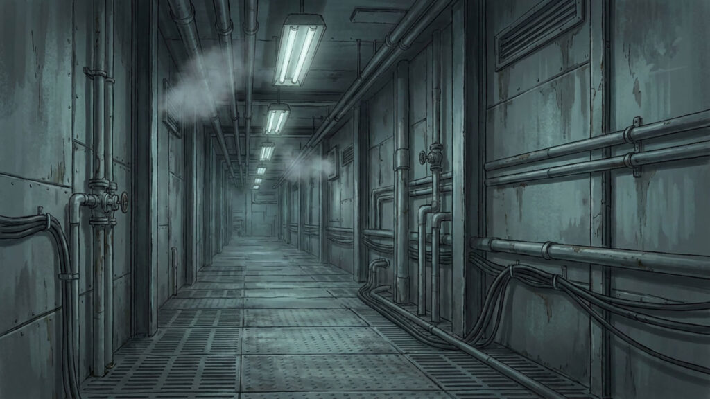 怪しい施設の通路