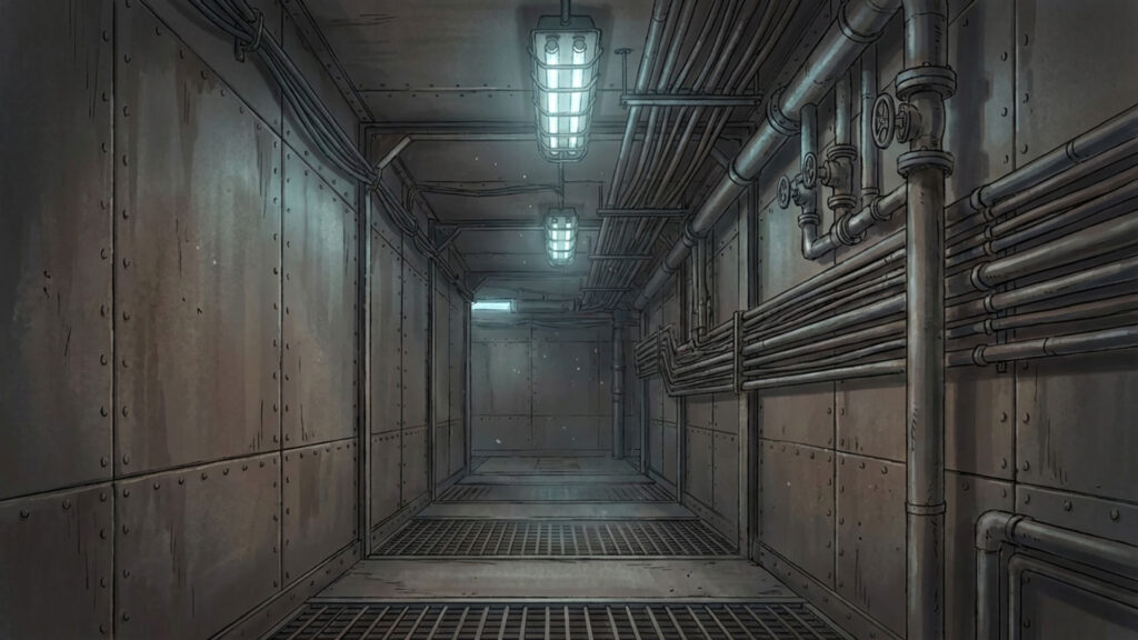 怪しい施設の通路