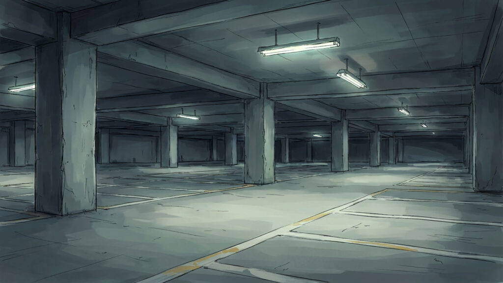 怪しい地下駐車場