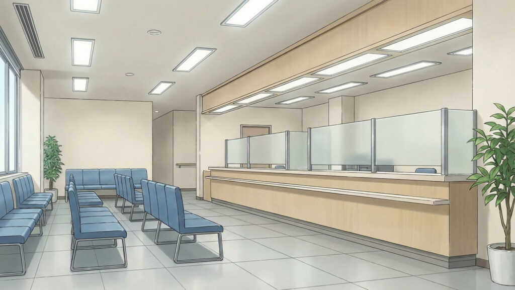 病院の待合室