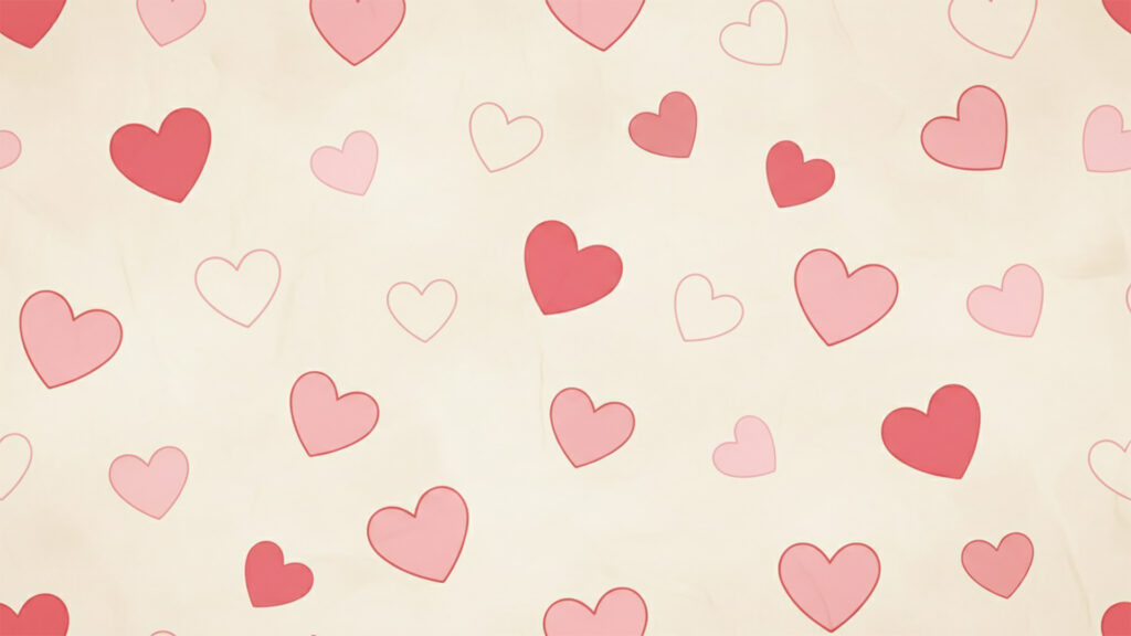 手書き風のハート背景
