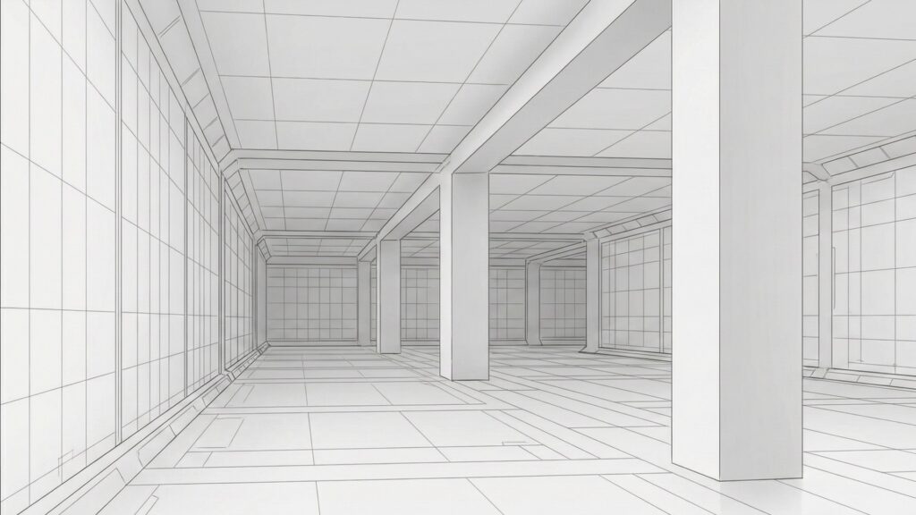 白く無機質で広い部屋