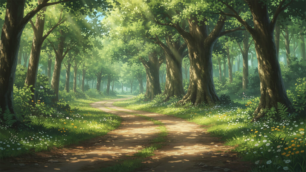 森の奥へ続く道