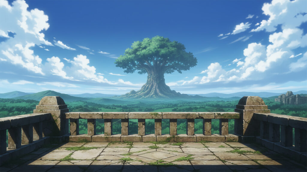 展望台から見える一本の巨大な木