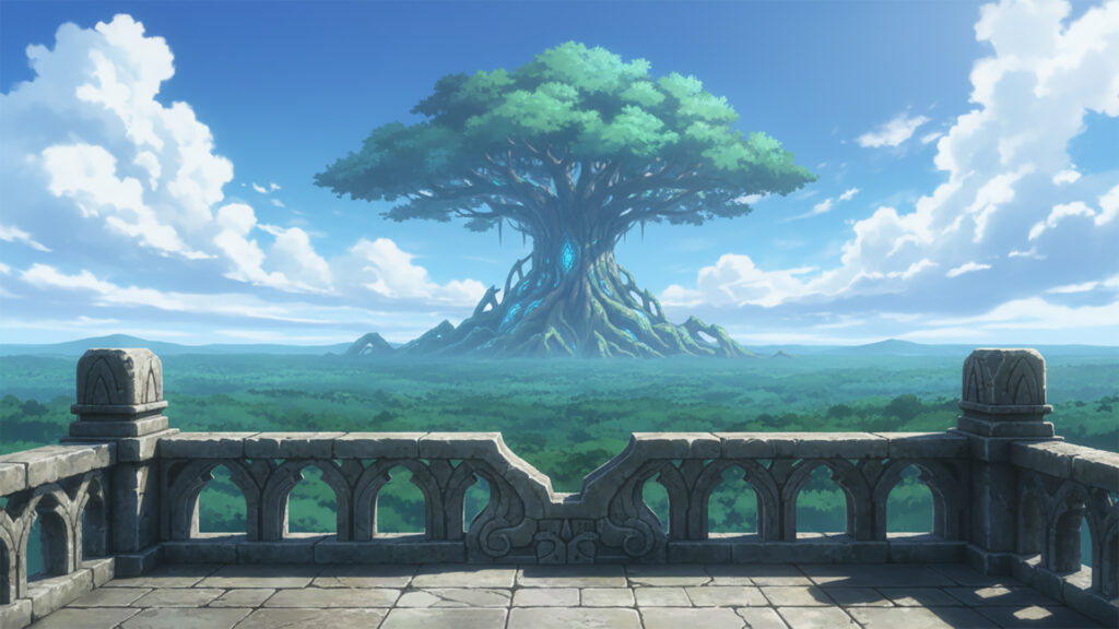 展望台から見える一本の巨大な木