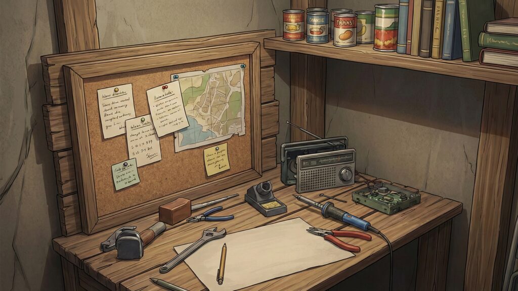 狭くてボロい探索拠点