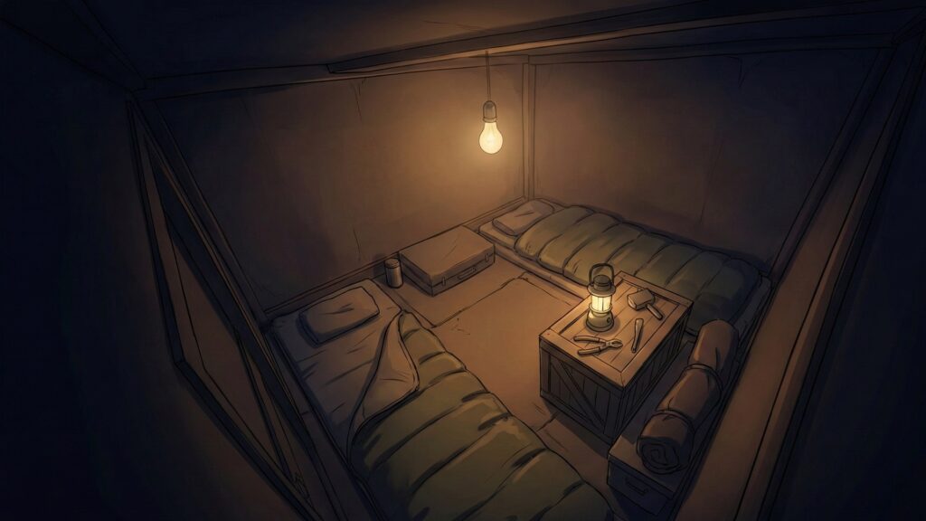 狭くてボロい探索拠点