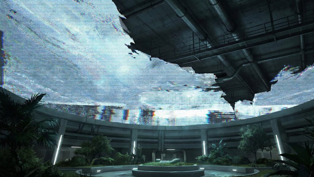 地下シェルターの人工公園・バイオドーム