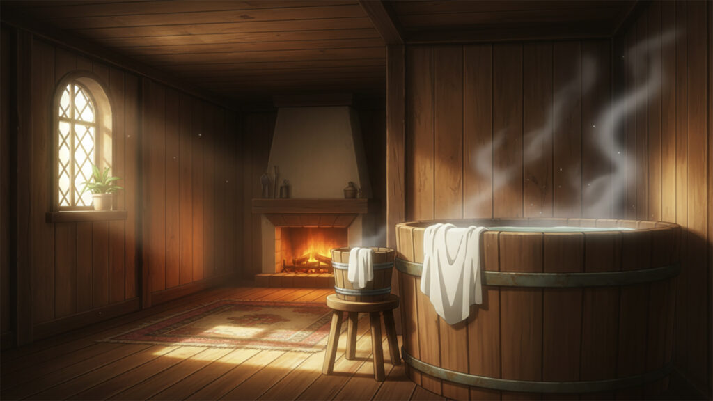 中世の宿屋の浴槽