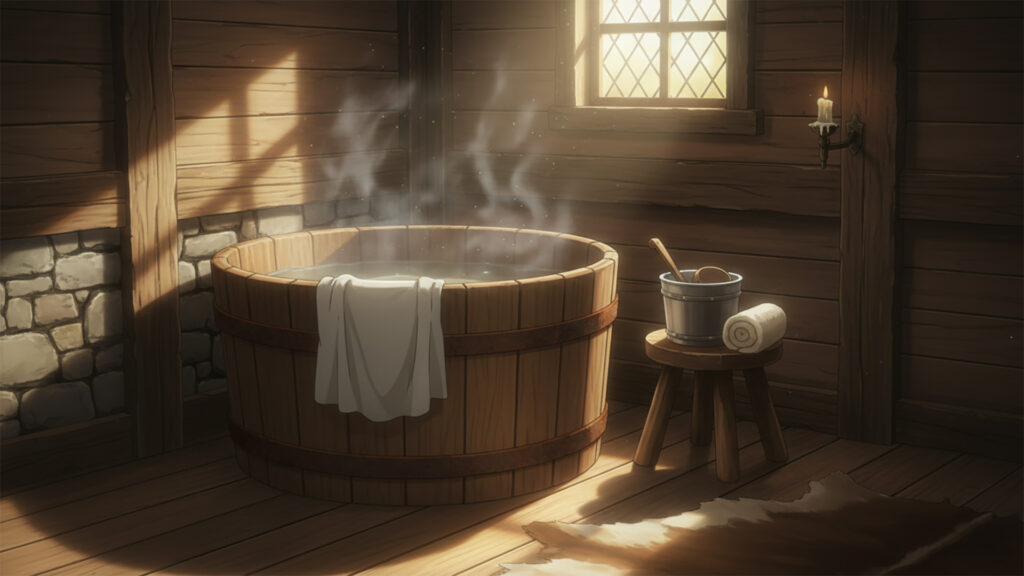 中世の宿屋の浴槽