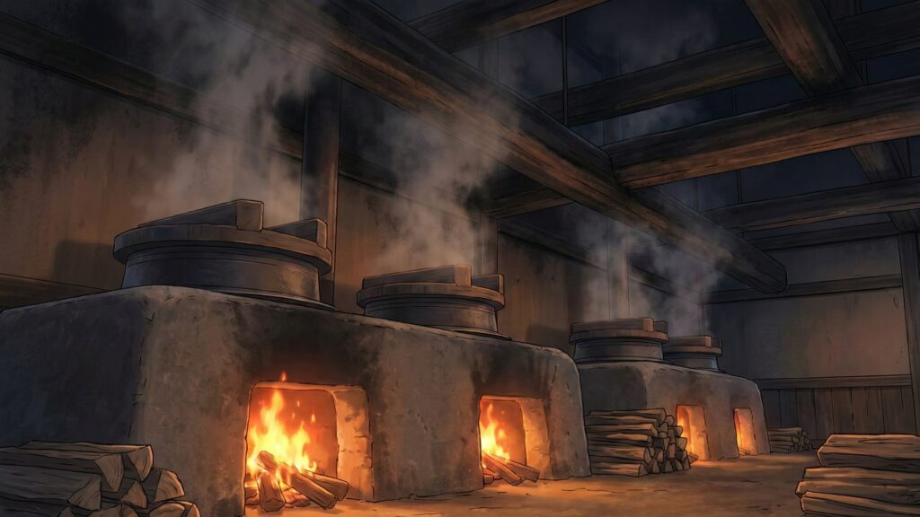 温泉旅館の板場（厨房）