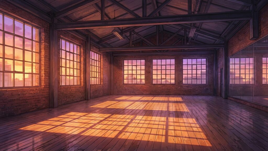 広いダンススタジオ