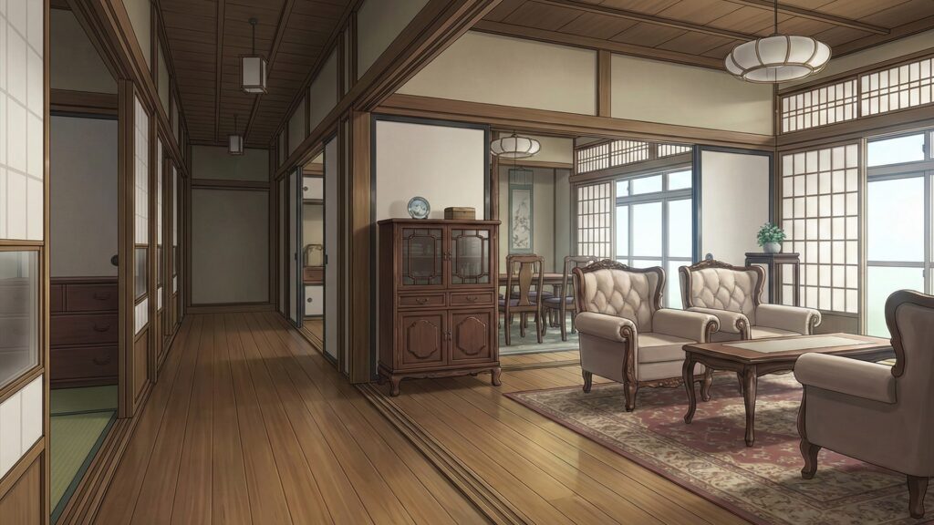 和洋風な家のリビング