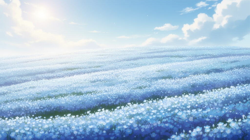 ネモフィラの青い丘